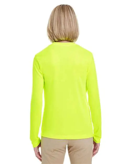 Ultraclub 8622w Women’s Cool & Dry Performance Long-sleeve Top - Bright Yellow