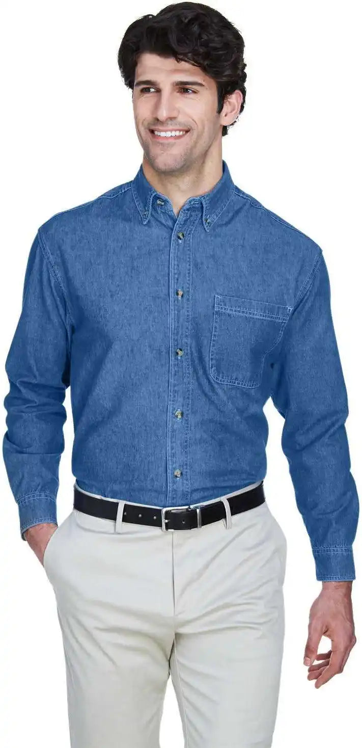 Ultraclub 8960 Men’s Cypress Denim Withpocket Indigo