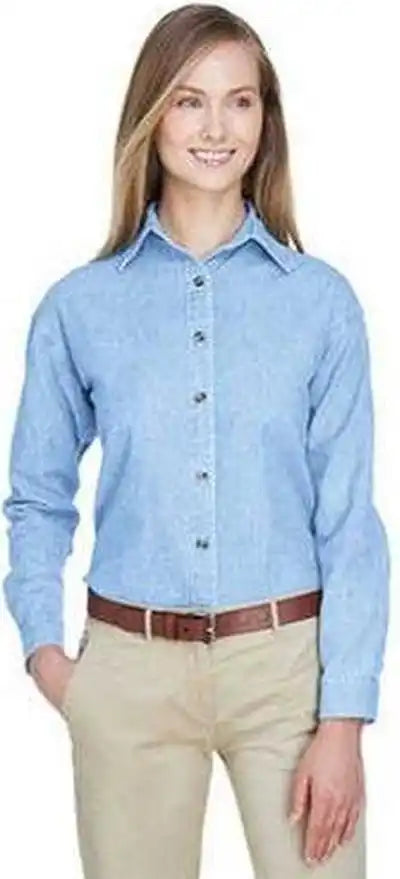 Ultraclub 8966 Ladies’ Cypress Denim - Light Blue