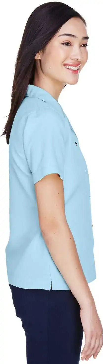 Ultraclub 8981 Ladies’ Cabana Breeze Camp Shirt - Island Blue