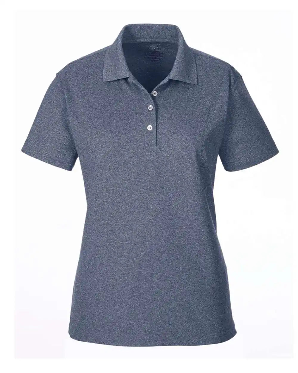 Ultraclub Uc100w Women’s Heathered Pique Polo - Navy Heather - Xs