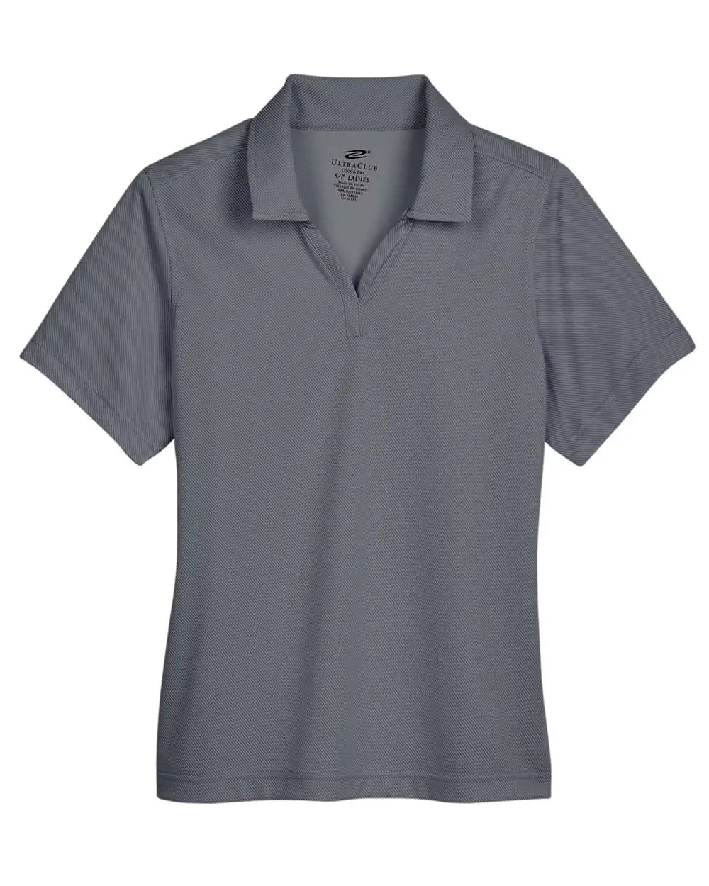 Ultraclub Uc102w Women’s Cavalry Twill Performance Polo - Charcoal Navy - Charcoal/ / Ladies Xs