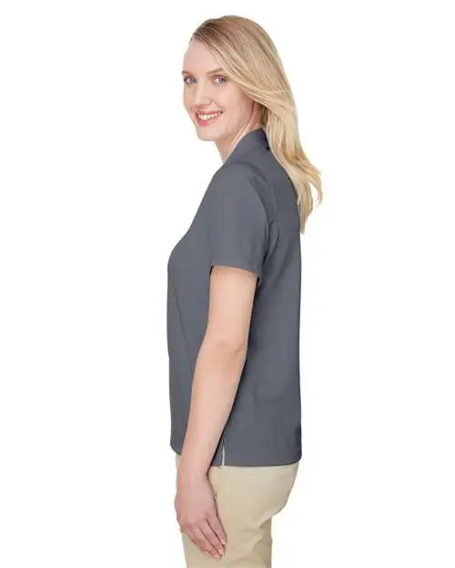 Ultraclub Uc102w Women’s Cavalry Twill Performance Polo - Charcoal Navy