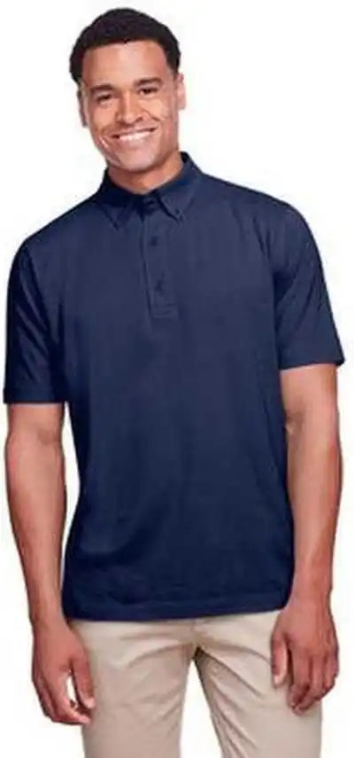 Ultraclub Uc105 Men’s Lakeshore Stretch Cotton Performance Polo - Navy
