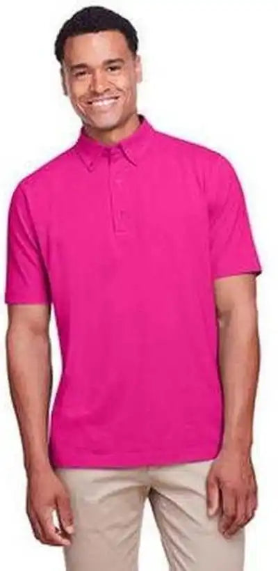 Ultraclub Uc105 Men’s Lakeshore Stretch Cotton Performance Polo Heliconia