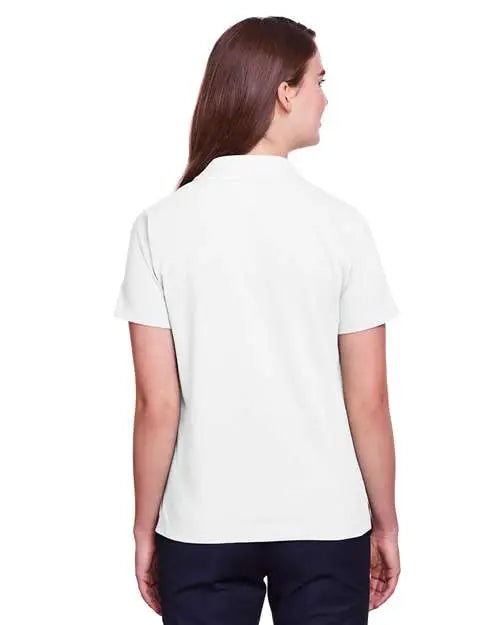 Ultraclub Uc105w Women’s Lakeshore Stretch Cotton Performance Polo - White