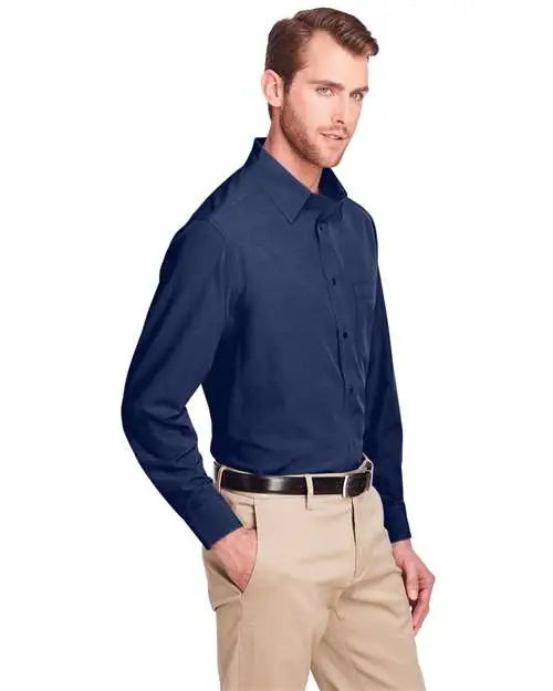 Ultraclub Uc500 Men’s Bradley Performance Woven Shirt - Navy