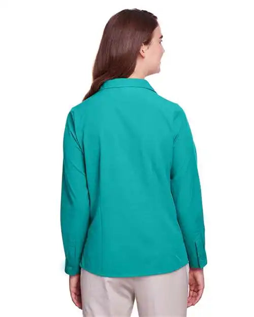Ultraclub Uc500w Women’s Bradley Performance Woven Shirt - Jade - Xs