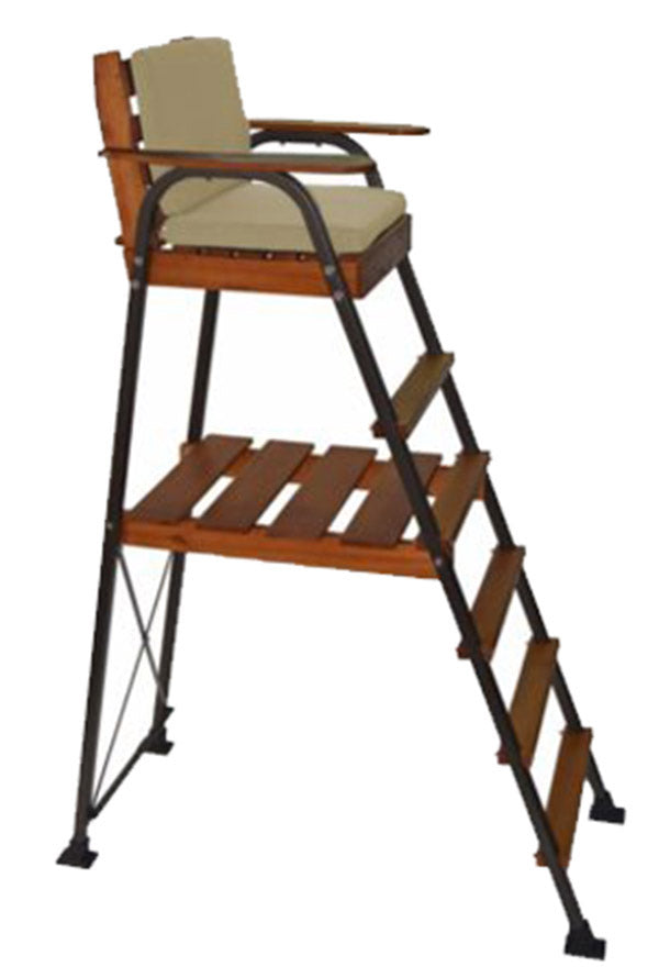 Umpire Chair-natural Honey Stain/bronz Frame