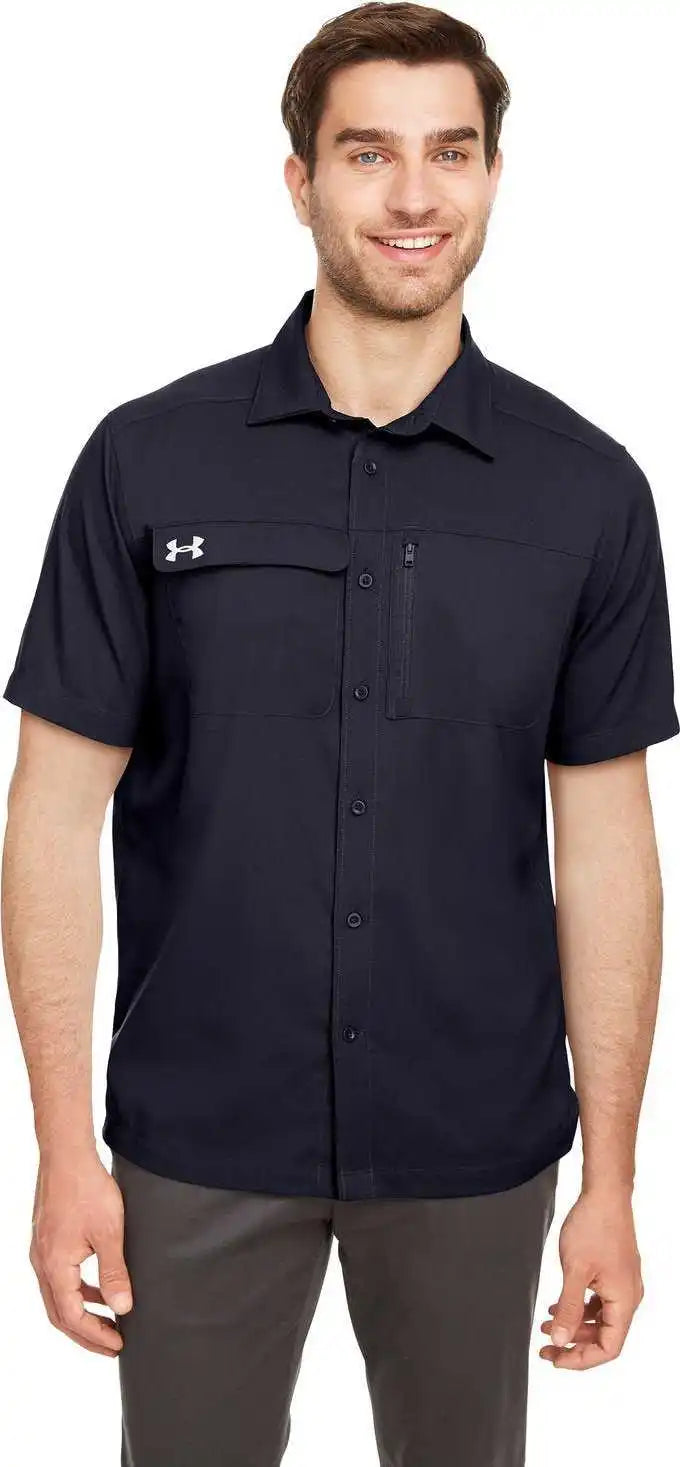 Under Armour 1351360 Men’s Motivate Coach Woven Shirt Black White