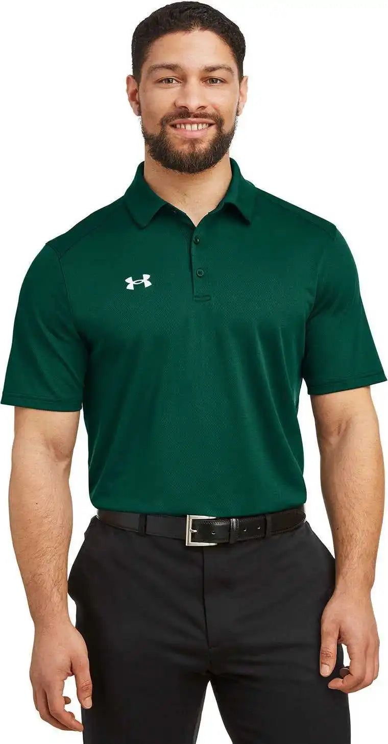 Under Armour 1370399 Men’s Tech Polo Forest Green White