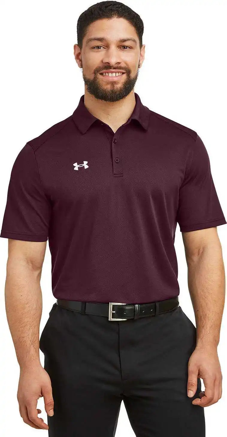 Under Armour 1370399 Men’s Tech Polo - Maroon White
