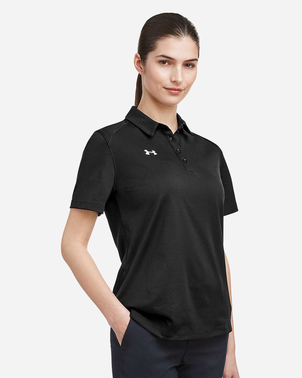 Under Armour 1370431 Women’s Tech Polo - Black White