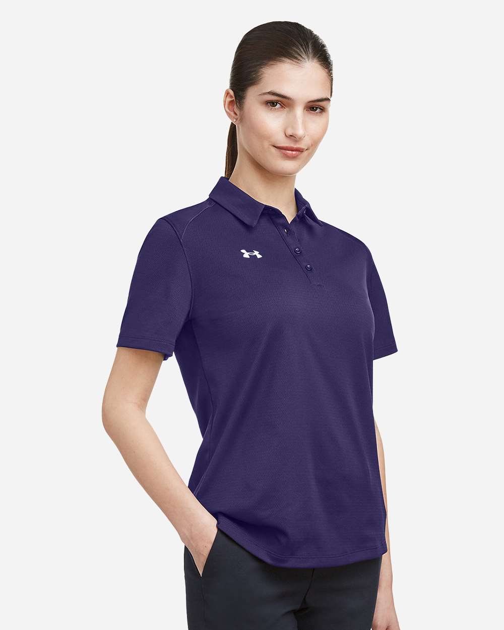Under Armour 1370431 Women’s Tech™ Polo - Purple White