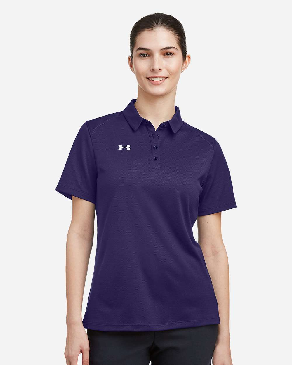 Under Armour 1370431 Women’s Tech™ Polo - Purple White
