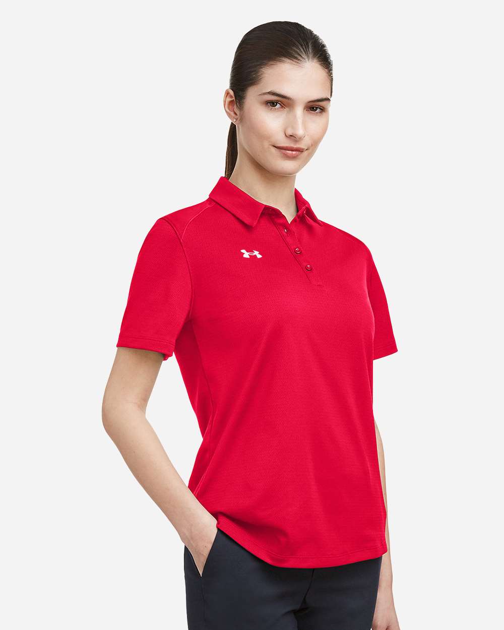 Under Armour 1370431 Women’s Tech™ Polo - Red White