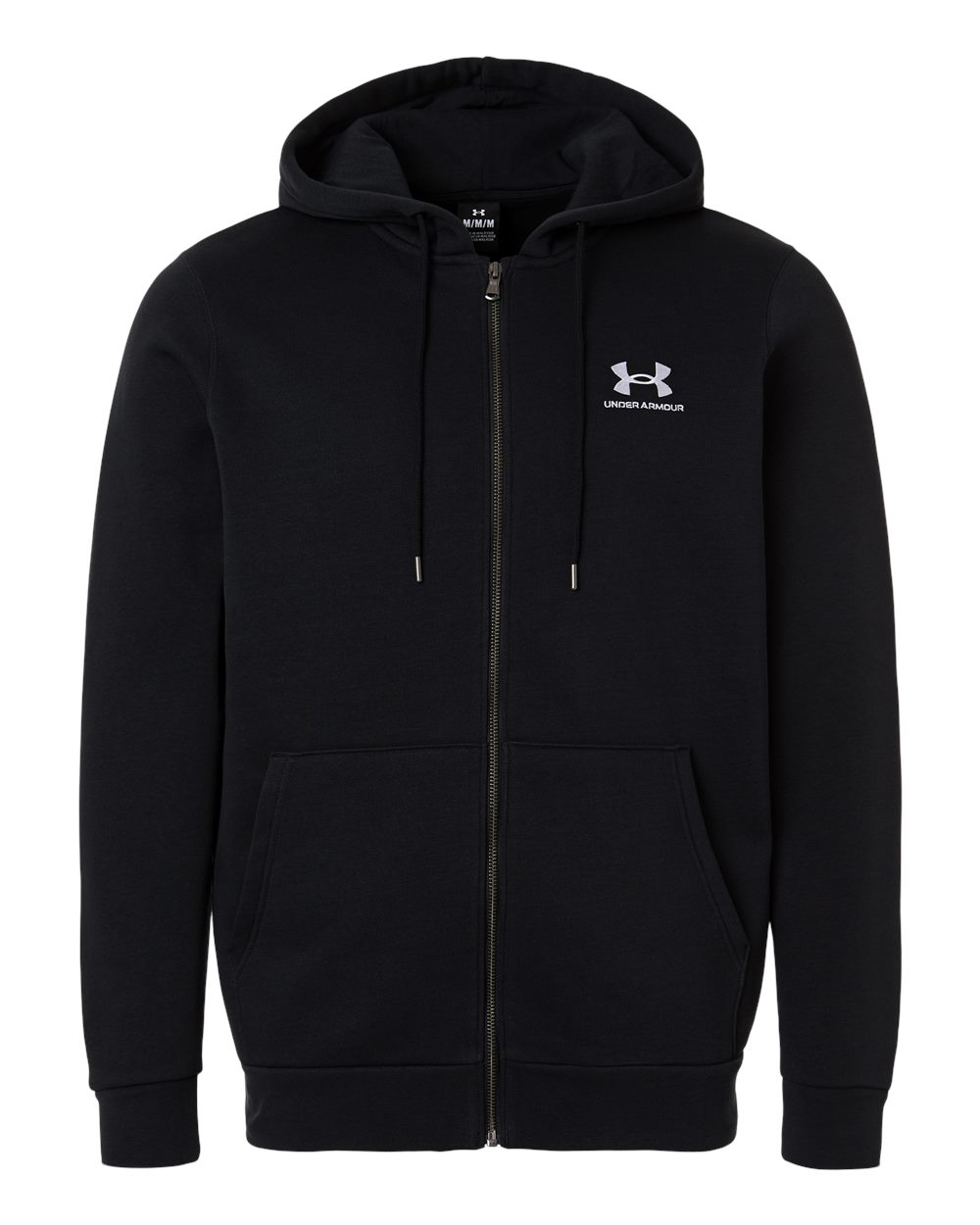 Under Armour 1373881 Men’s Icon Fleece Hooded Full-zip - Black White
