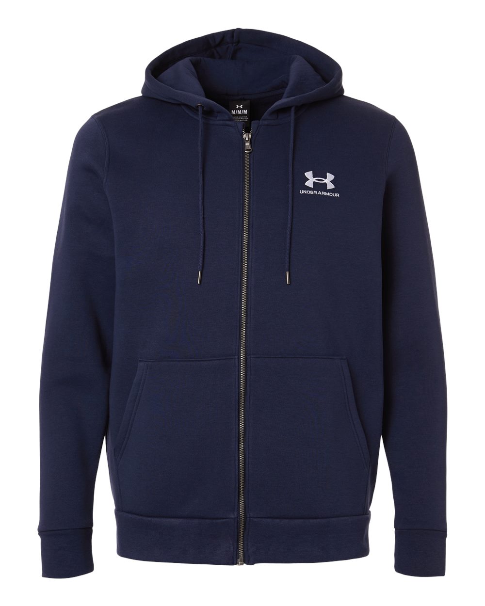 Under Armour 1373881 Men’s Icon Fleece Hooded Full-zip - Midnight Navy White