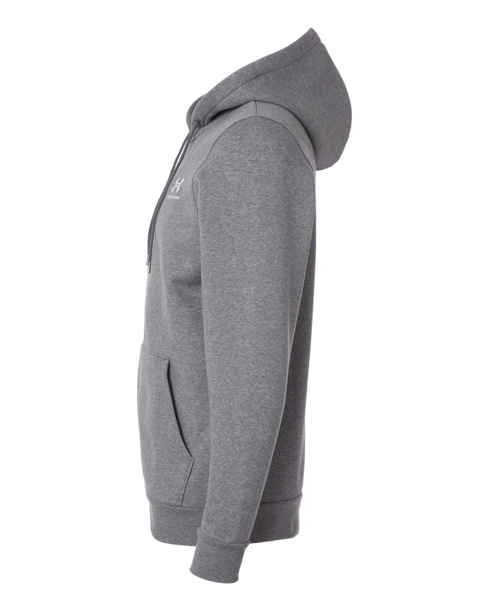 Under Armour 1373881 Men’s Icon Fleece Hooded Full-zip - Pitch Grey Medium Heather White