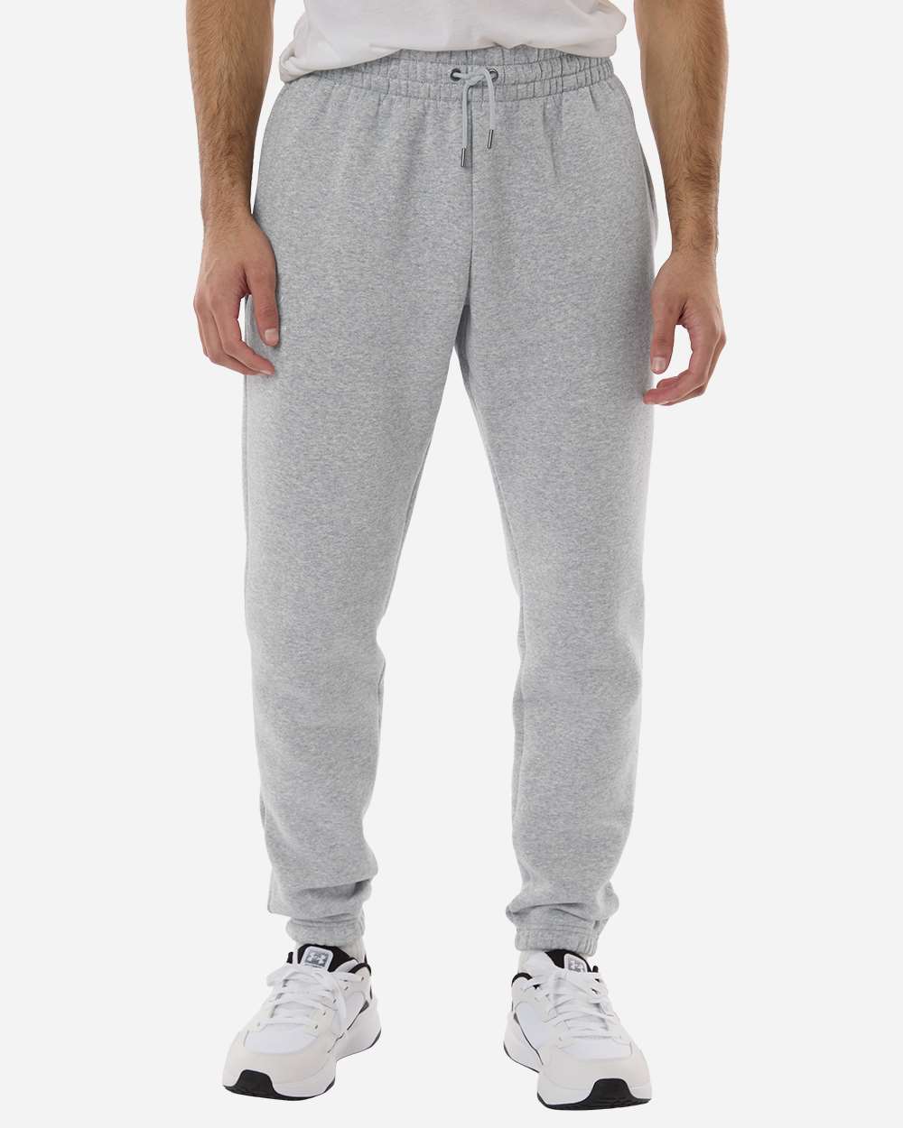 Under Armour 1373882 Men’s Icon Fleece Joggers - Mod Grey Light Heather White