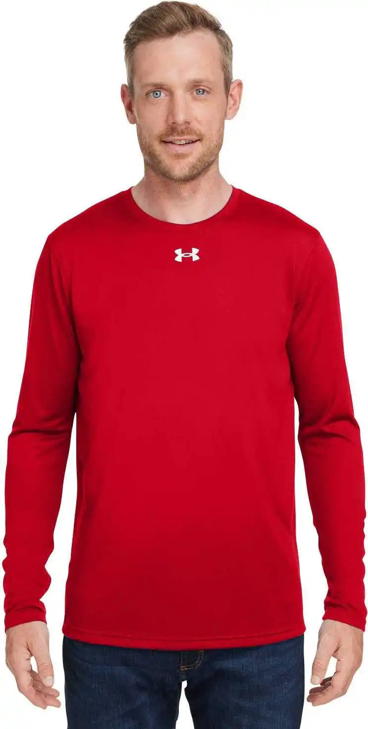 Under Armour 1376843 Men’s Team Tech Long Sleeve t Shirt Red