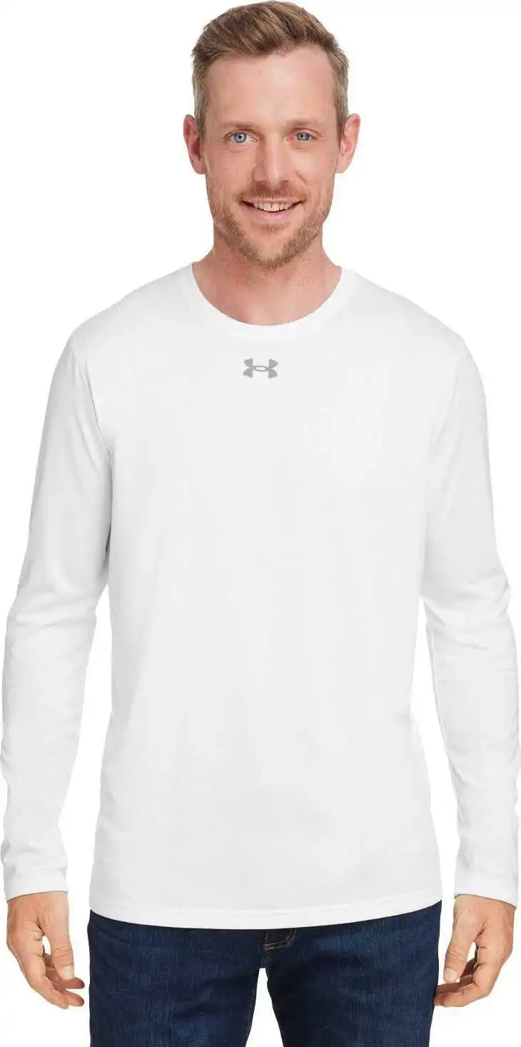 Under Armour 1376843 Men’s Team Tech Long Sleeve t Shirt Wht