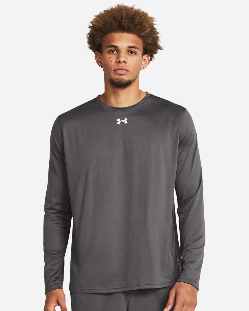 Under Armour 1376843 Team Tech Long Sleeve T-shirt - Castlerock White