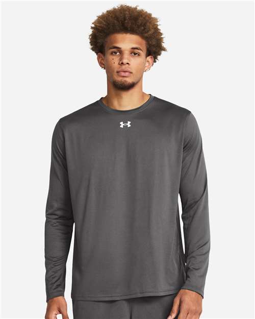 Under Armour 1376843 Team Tech Long Sleeve T-shirt - Castlerock White