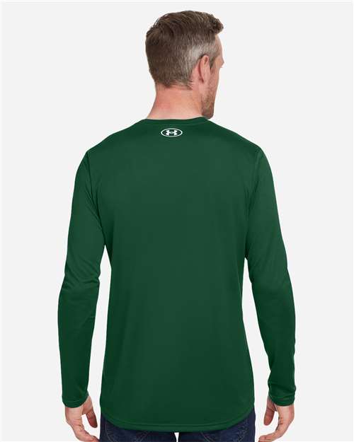 Under Armour 1376843 Team Tech Long Sleeve T-shirt - Forest Green White