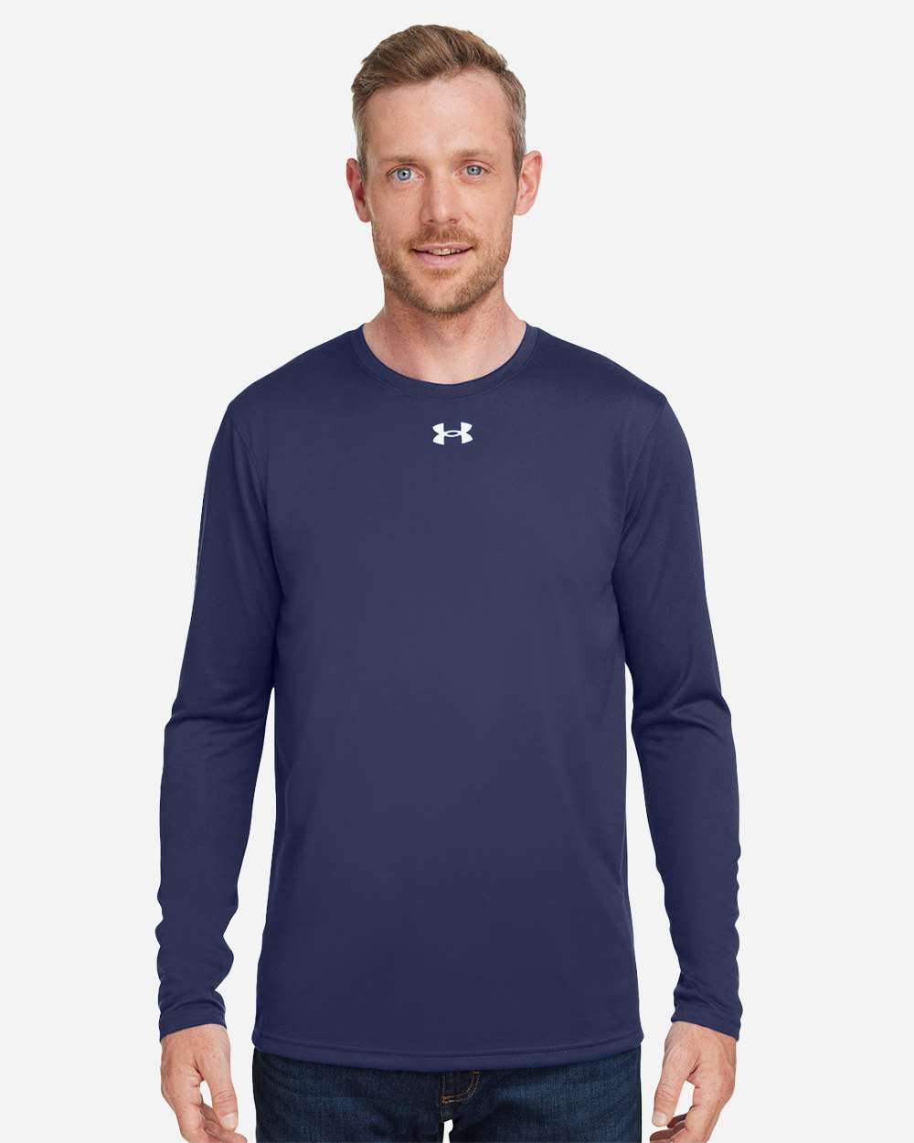Under Armour 1376843 Team Tech Long Sleeve T-shirt - Midnight Navy White