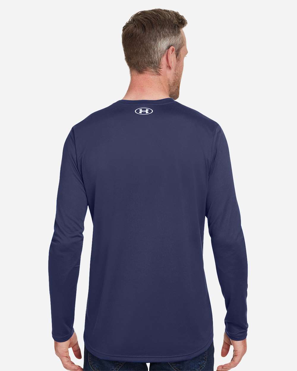 Under Armour 1376843 Team Tech Long Sleeve T-shirt - Midnight Navy White