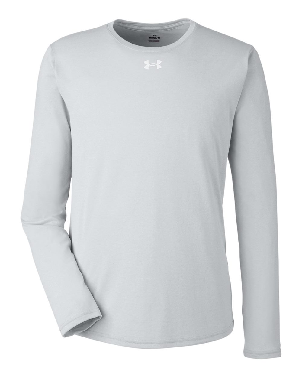 Under Armour 1376843 Team Tech Long Sleeve T-shirt - Mod Grey Light Heather White