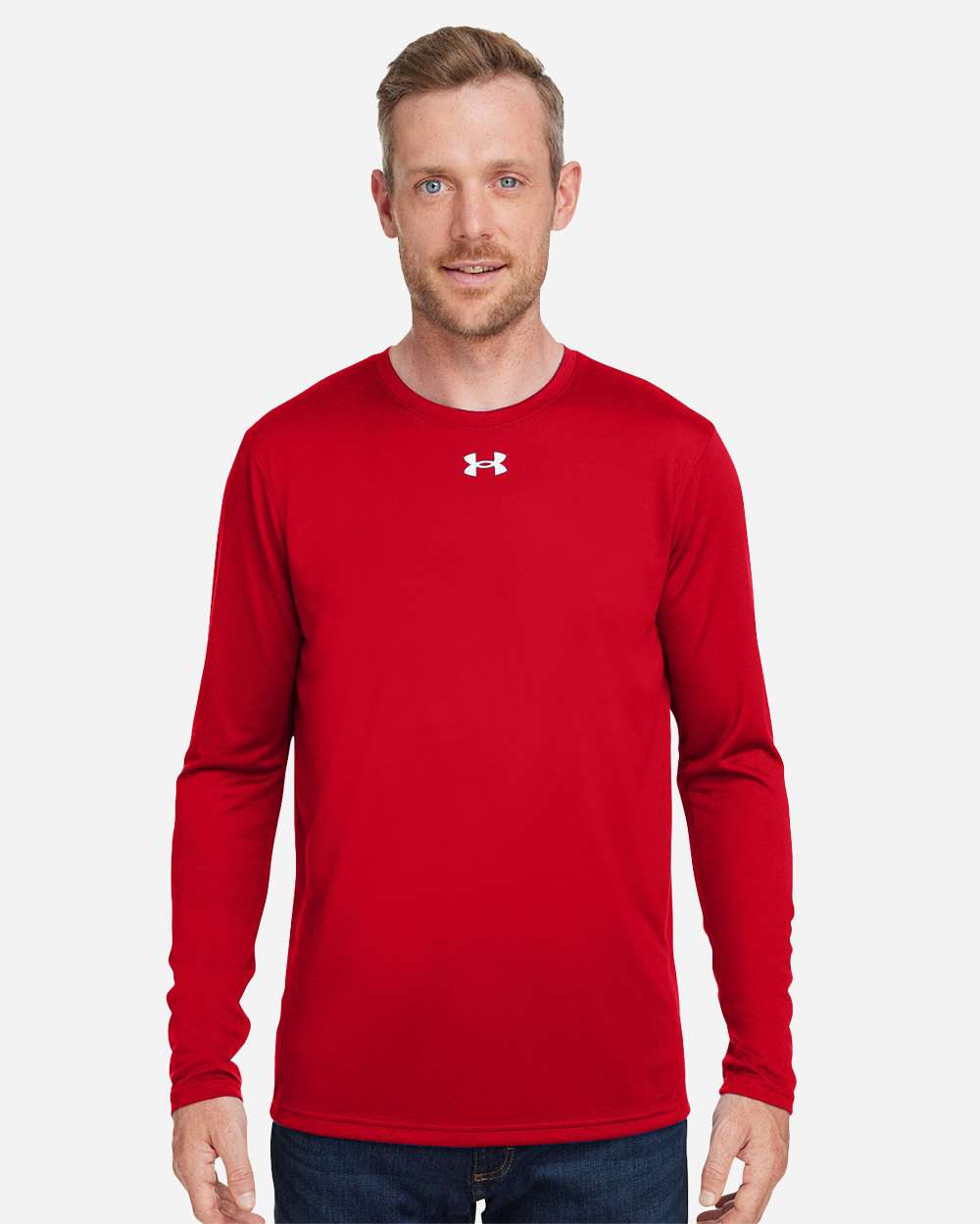 Under Armour 1376843 Team Tech Long Sleeve T-shirt - Red White