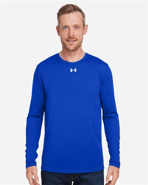 Under Armour 1376843 Team Tech Long Sleeve T-shirt - Royal White