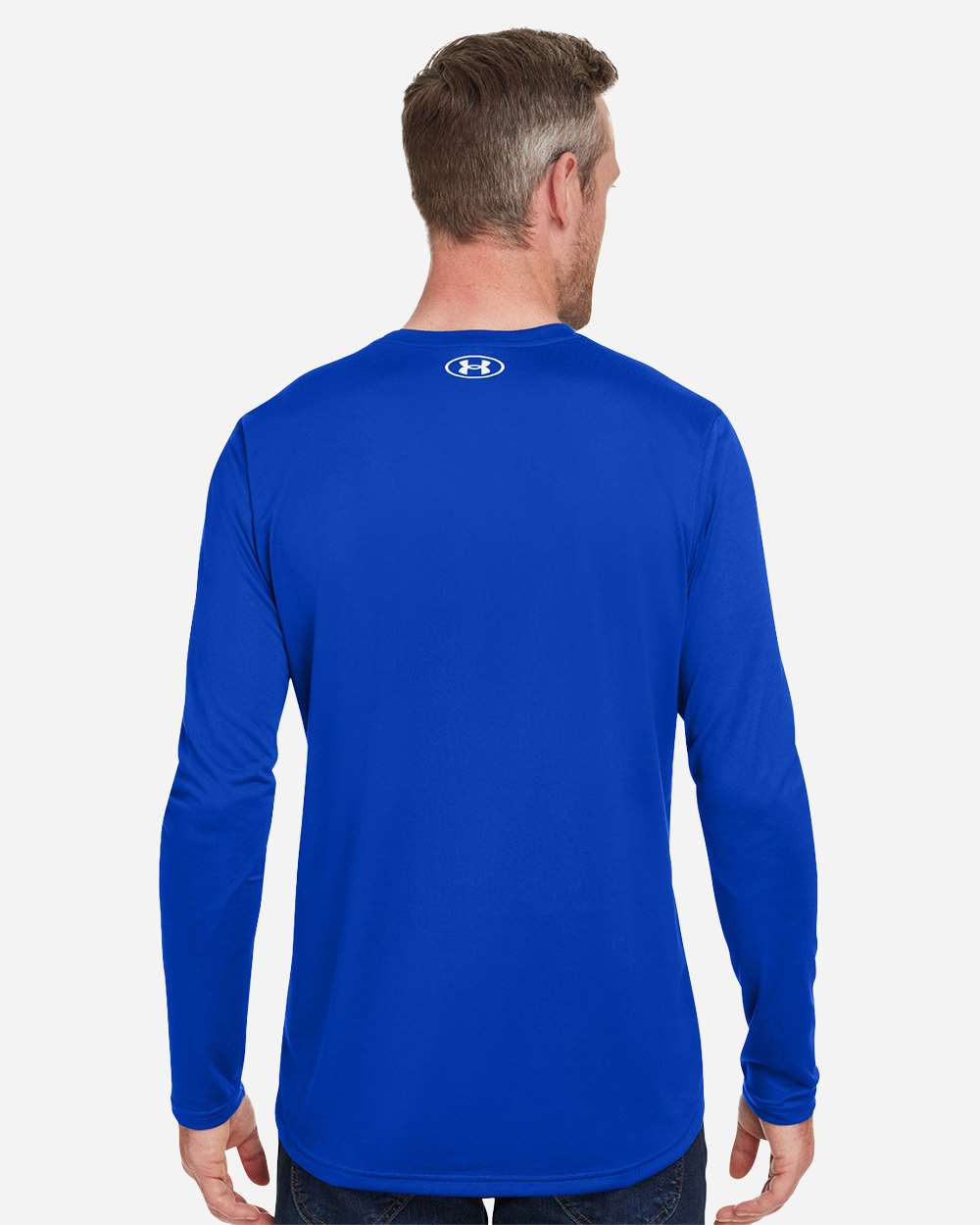 Under Armour 1376843 Team Tech Long Sleeve T-shirt - Royal White