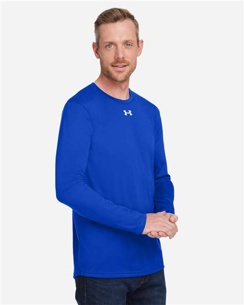 Under Armour 1376843 Team Tech Long Sleeve T-shirt - Royal White