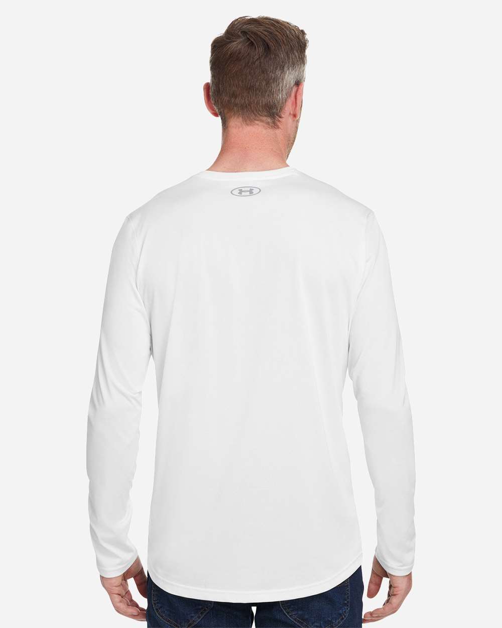 Under Armour 1376843 Team Tech Long Sleeve T-shirt - White Mod Grey
