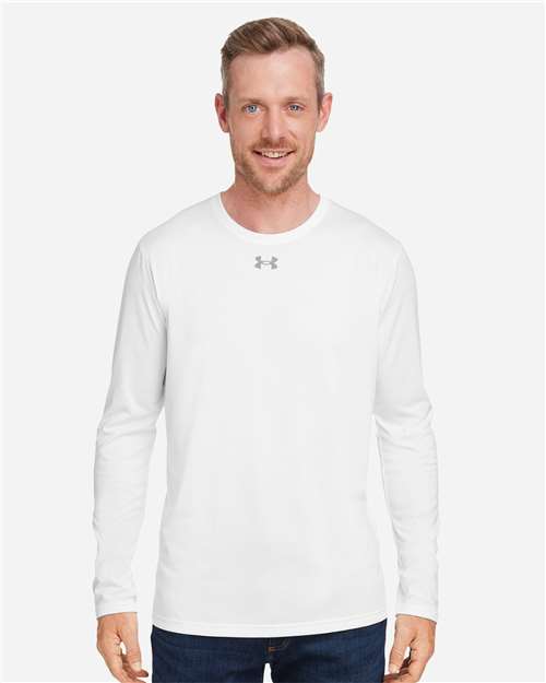 Under Armour 1376843 Team Tech Long Sleeve T-shirt - White Mod Grey