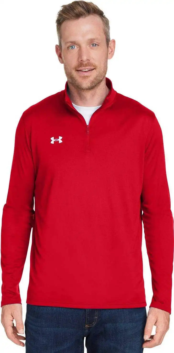 Under Armour 1376844 Men’s Team Tech Quarter Zip Red White