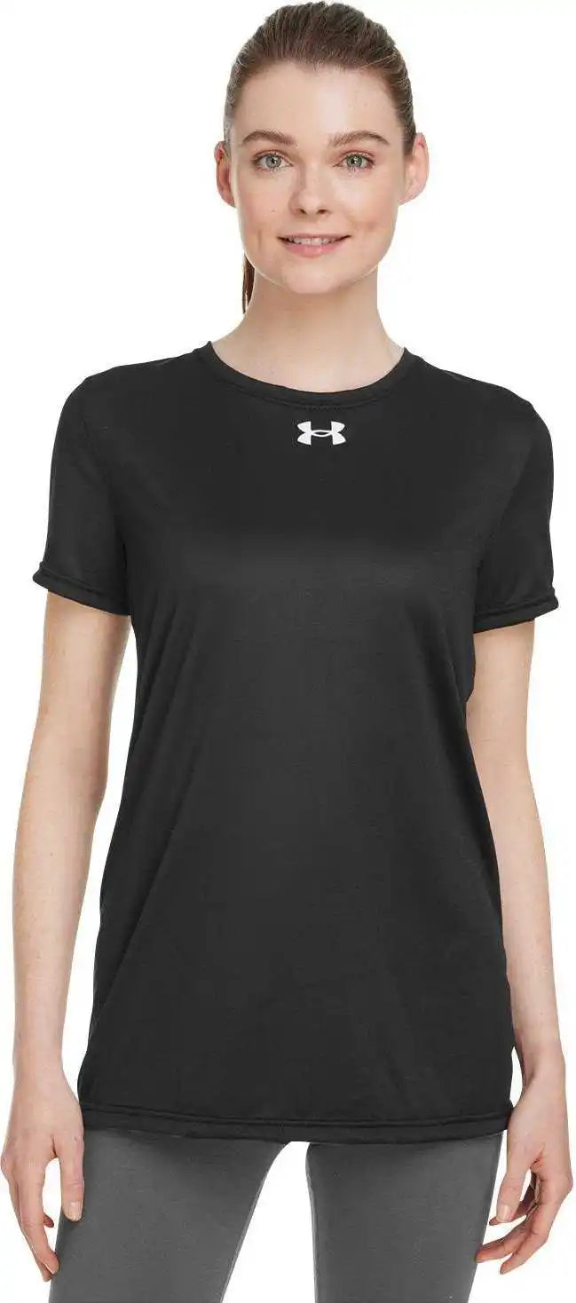 Under Armour 1376847 Ladies’ Team Tech t Shirt Black White
