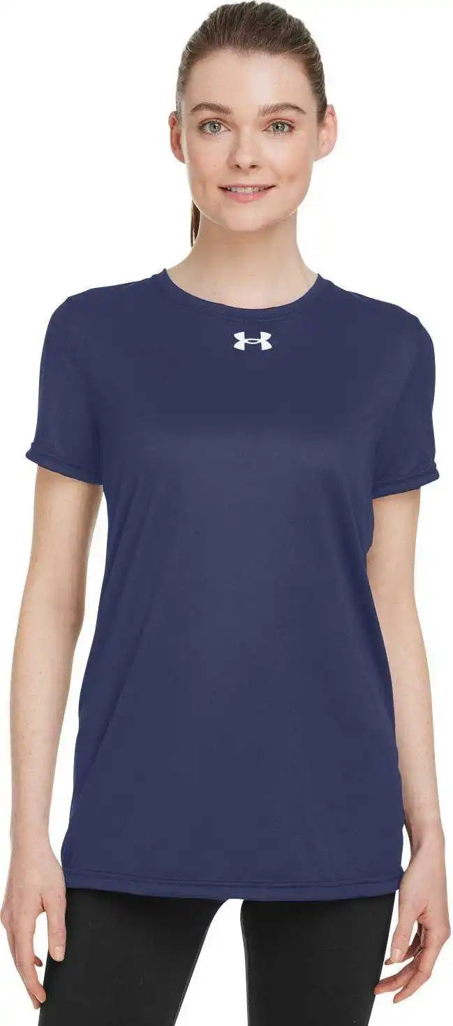 Under Armour 1376847 Ladies’ Team Tech t Shirt Midnight Navy White