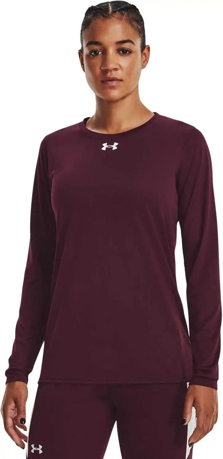 Under Armour 1376852 Ladies’ Team Tech Long Sleeve t Shirt Maroon