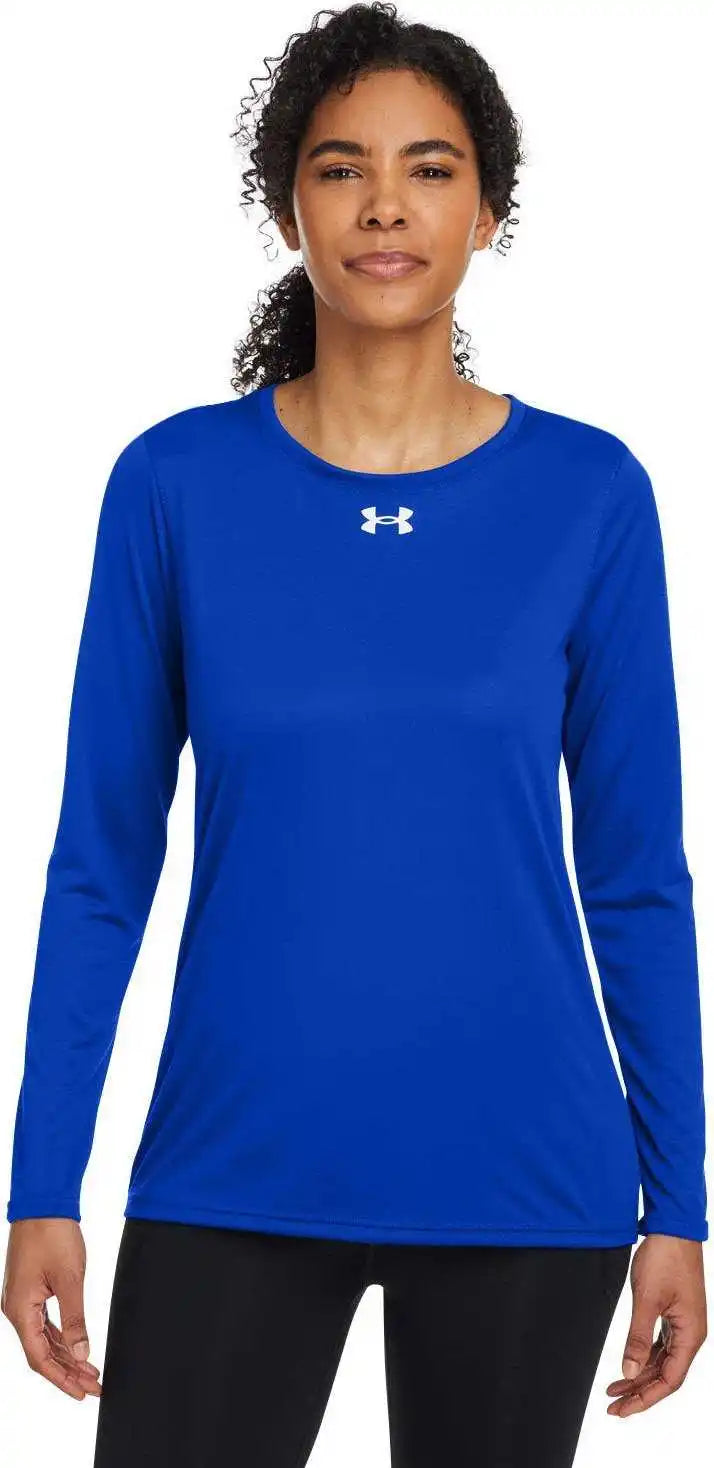 Under Armour 1376852 Ladies’ Team Tech Long-sleeve T-shirt - Royal White
