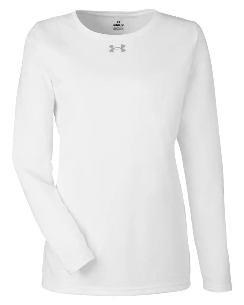 Under Armour 1376852 Women’s Team Tech™ Long Sleeve T-shirt - White Mod Grey