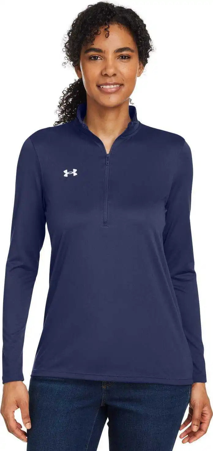 Under Armour 1376862 Ladies’ Team Tech Half Zip Midnight Navy White