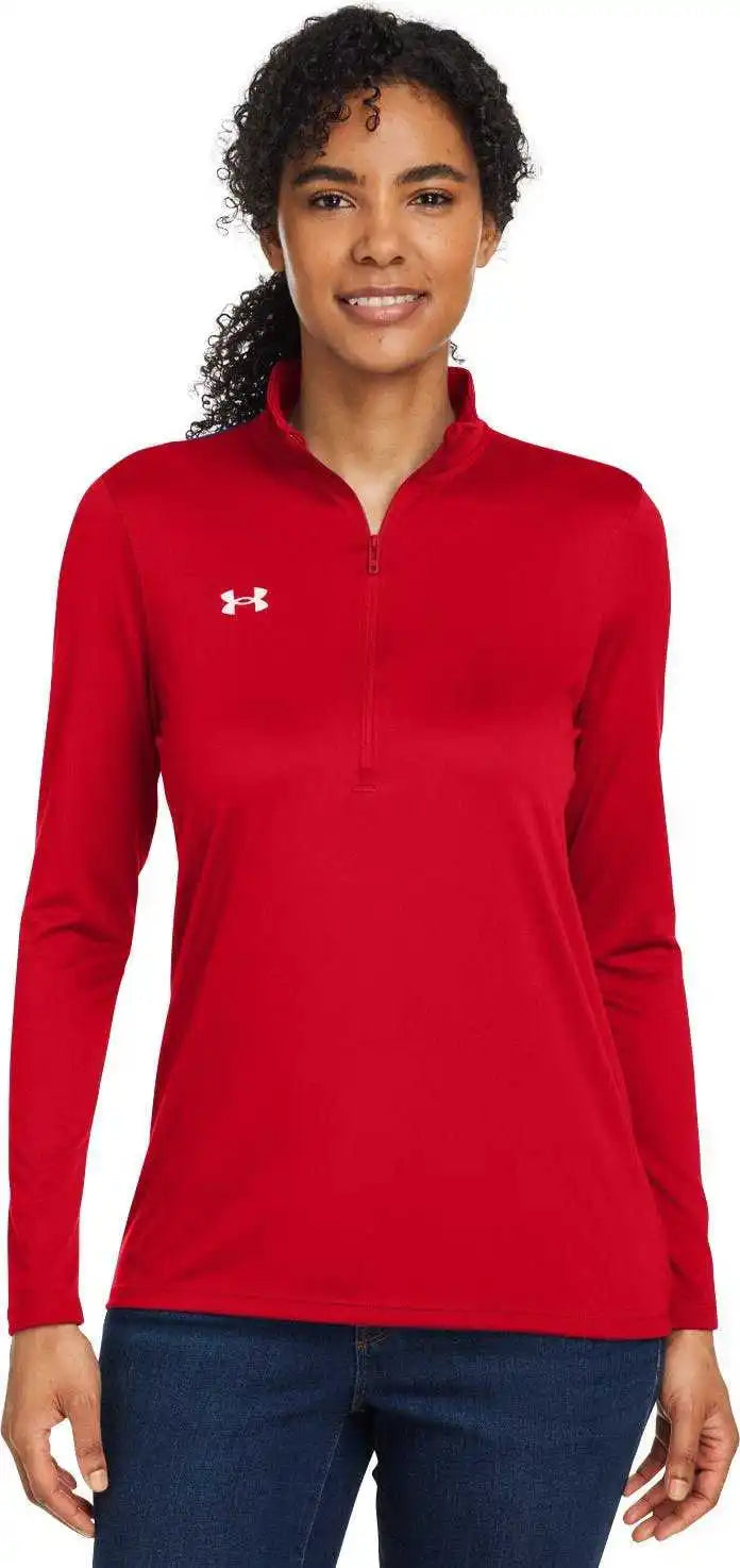 Under Armour 1376862 Ladies’ Team Tech Half Zip Red White