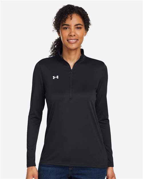 Under Armour 1376862 Women’s Team Tech™ Half-zip - Black White