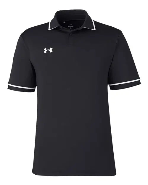 Under Armour 1376904 Tipped Teams Performance Polo - Black White