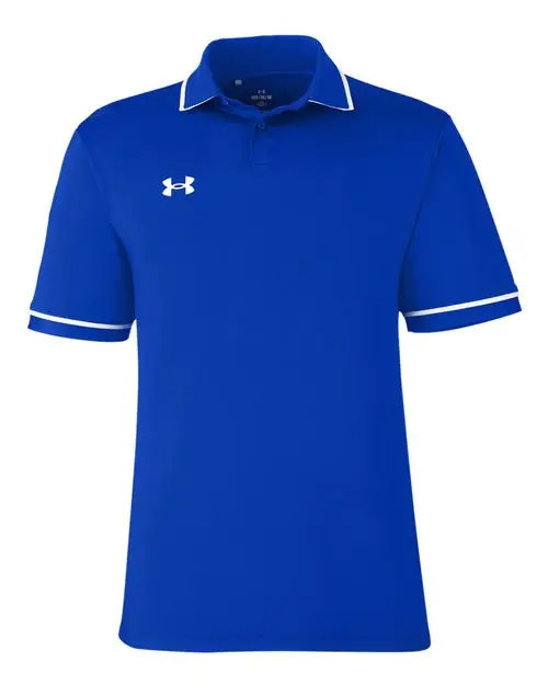 Under Armour 1376904 Tipped Teams Performance Polo - Royal White