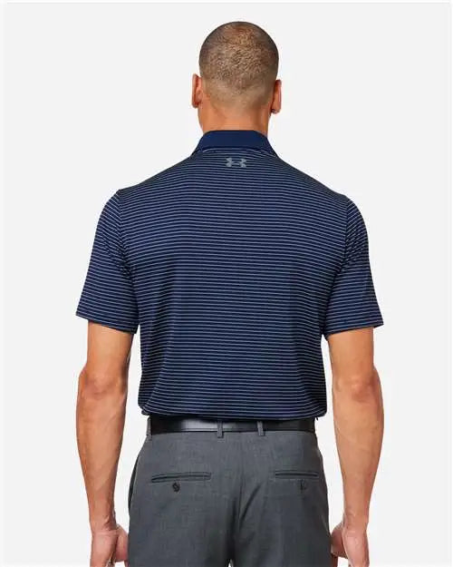 Under Armour 1377376 3.0 Striped Perf Polo - Midnight Navy White